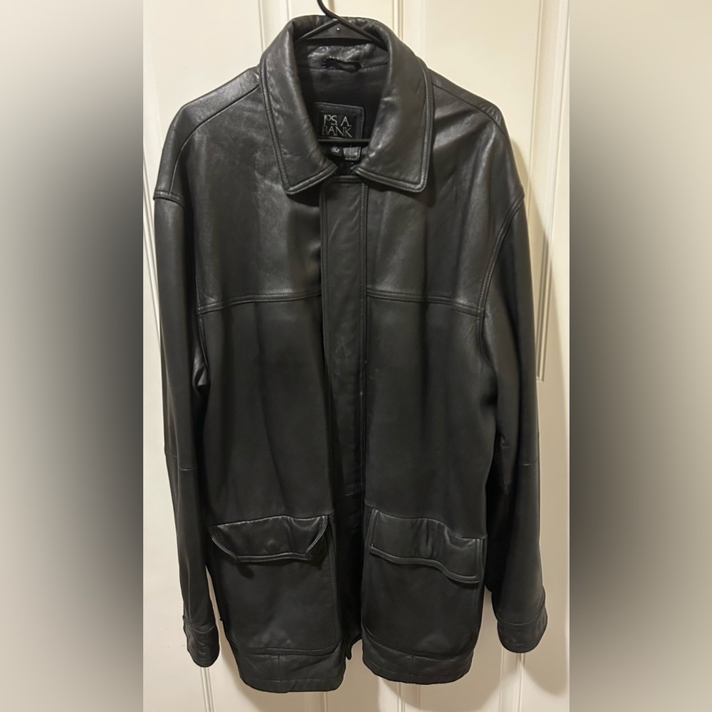 Jos. A. Bank Genuine Black Leather Jacket